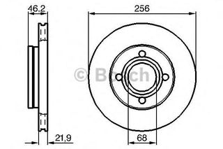 Δισκόπλακα BOSCH ΓΙΑ AUDI 80-100