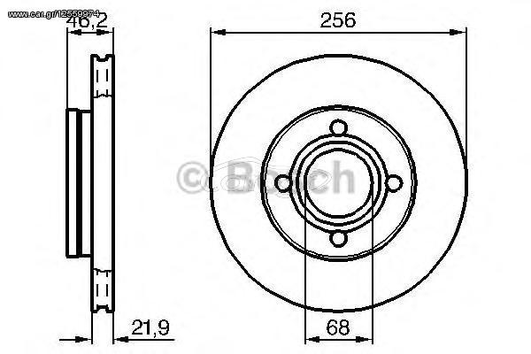 Δισκόπλακα BOSCH ΓΙΑ AUDI 80-100