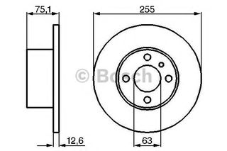 Δισκόπλακα BOSCH ΓΙΑ BMW 3 E21