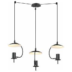 Κρεμαστό φωτιστικό PARACHUTE 3xGU10 μεταλλικό μαύρο D60xh150cm