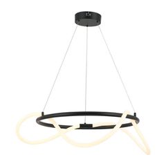 Κρεμαστό φωτιστικό LED KYMA 36W θερμό φως 3000k 2100lm μαύρο μεταλλικό IP20 D60xh230cm