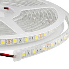 LED ταινία 5m 6W 12VDC ψυχρό λευκό φως 6000K IP65 στεγανή για εξωτερικό χώρο εύκαμπτη 10mm