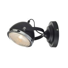 Μεταλλικό φωτιστικό οροφής ή επίτοιχο με design προβολάκι και δυνατότητα περιστροφής σε μαύρο χρώμα