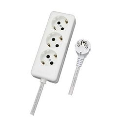 Πολύπριζο 3 θέσεων με καλώδιο διατομής 3x1,5mm 3m με γείωση