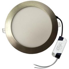 Φωτιστικό LED SLIM χωνευτό Φ225 ισχύος 18W 4000Κ ενδιάμεσο φως σε σατινέ χρώμα