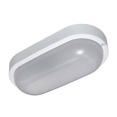 Led πλαφονιέρα λευκή οβάλ 12W 230V 4000k ενδιάμεσο φως 960lm με κάλυμμα ματ πολυκαρμπονάτ IP54
