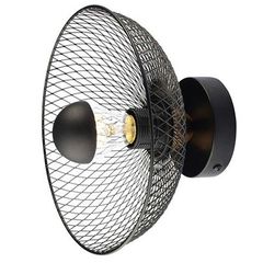 Φωτιστικό τοίχου απλίκα KOBE 1xΕ27 D24x12cm μεταλλικό μαύρο