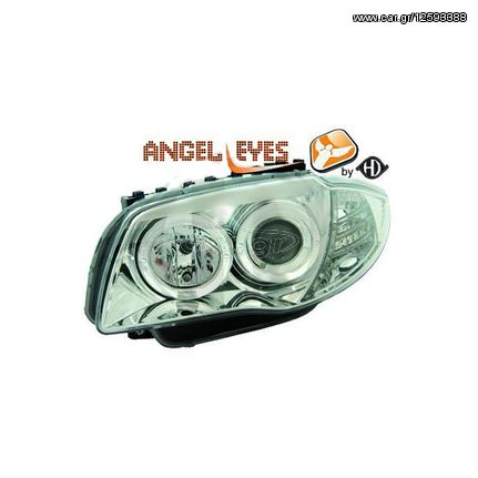 Diederichs Μπροστινά Φανάρια Angel Eyes για BMW Σειρά 1 E81/E82/E87/E88 2004 Chrome 2τμχ