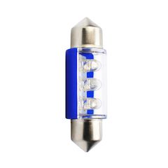 Λαμπακια Πλαφονιερας C5W/C10W 12V 0,37W SV8,5 36mm Led 6xFlux 3mm Μπλε Blister 2ΤΕΜ.