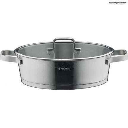 Pyramis Σωτέζα Pure Line Inox 26cm 014001601 + ΔΩΡΟ ΓΑΝΤΙΑ ΠΡΟΣΤΑΣΙΑΣ BELLOTTA 72177 (ΕΩΣ 6 ΑΤΟΚΕΣ ή 60 ΔΟΣΕΙΣ)