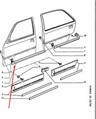 ΔΙΑΚΟΣΜΗΤΙΚΟ ΠΟΡΤΑΣ ΔΕΞΙΟ PEUGEOT 309 5ΘΥΡΟ   0000935164                                                                         