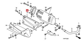 Κάλυμμα Εξάτμισης HONDA SH300 18381-KTW-900