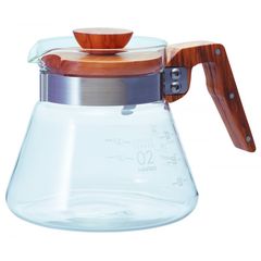 Hario V60 Γυάλινη Κανάτα Σερβιρίσματος  600ml Olive Wood