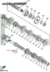 YAMAHA DT200WR 3XP MAIN & DRIVE AXLE SET 3ET-17411-00 & 3BN-17421-00 ΓΝΗΣΙΑ