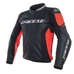 Dainese Racing 3 Leather Jacket Black/Red