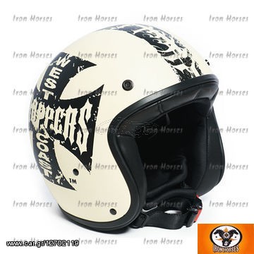 ΚΡΑΝΟΣ WCC Gangscript open face helmet ivory