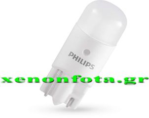 PHILIPS LED T10 ULTINON ΨΥΧΡΟ ΛΕΥΚΟ ΦΩΣ 6000Κ ΕΩΣ 8 ΧΡΟΝΙΑ ΖΩΗ ΕΠΙΣΗΜΗΣ ΕΛΛΗΝΙΚΗΣ ΑΝΤΙΠΡΟΣΩΠΕΙΑΣ ΤΙΜΗ ΖΕΥΓΟΥΣ....Sound☆Street....