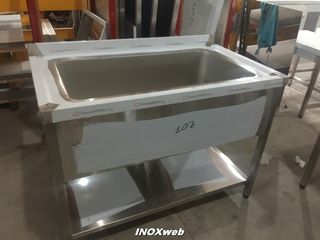 INOXWEB 2027-Λαντζα ανοιχτη σκευων 140χ70χ87 1 γουρνα 96.5χ51