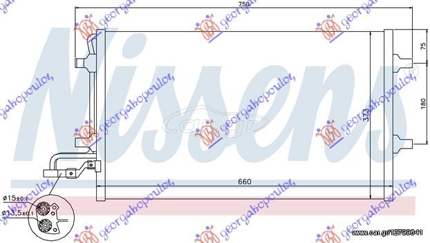 Ψυγείο A/C (Εξωτερικό) VOLVO V50 S/Wagon / 5dr 2004 - 2007 ( MW ) 1.6  ( B 4164 S3  ) (101 hp ) Βενζίνη #856006410