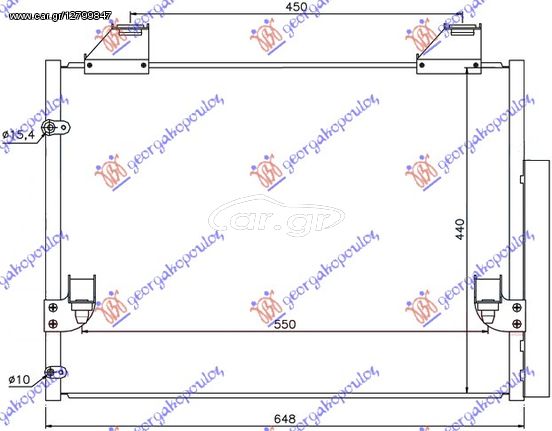 Ψυγείο A/C (Εξωτερικό) TOYOTA HILUX Pick-Up 2009 - 2012 ( KUN15/25 ) 2.5 D 4WD (KUN25_)  ( 2KD-FTV  ) (102 hp ) Πετρέλαιο #826006400