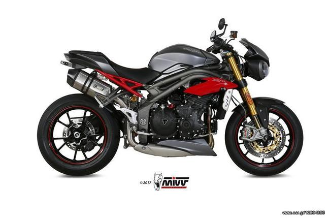 Mivv Tελικά Εξάτμισης Speed Edge S.Steel/Carbon End Triumph Speed Triple 1050 2016 - 2019*