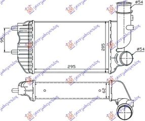 Ψυγείο Intercooler PEUGEOT BOXER Van 2002 - 2006 ( 244 ) 2.0 HDi  ( RHV (DW10TD),RHV (DW10UTD)  ) (84 hp ) Πετρέλαιο #080306200