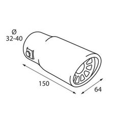 ΑΚΡΟ ΕΞΑΤΜΙΣΗΣ TS-53 Ø32 - 40MM-thumb-1