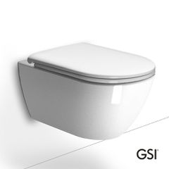 Λεκάνη Κρεμαστή Pura/55 Swirlflush με κάλυμμα Slim Soft Close MS99C, GSI White 881500C-300