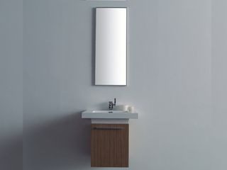 Σετ Έπιπλο Μπάνιου-Νιπτήρας Τύπου Corian 40cm-Καθρέπτης 40x100cm, Χρώμα Cherry ECO-40A FT21.040.006C