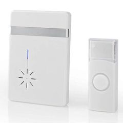 Ασύρματο φορητό κουδούνι NEDIS DOORB212WT με LED ένδειξη και δυνατότητα αυξομείωσης της έντασης