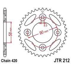 Γραναζι πισω 212.34 Honda Innova 34Δ 420 - (10110-037)