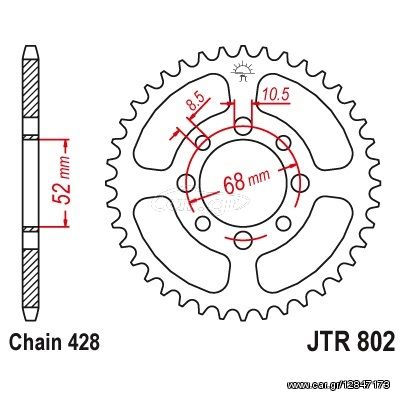 Γραναζι πισω 802.40 /802 40 F  Kawasaki Kazer/Kriss/FX/Shogun/Address 125 40Δ PBR - (10110-279)