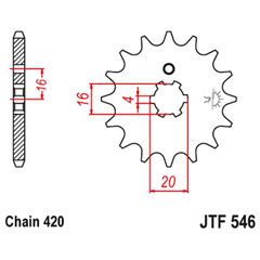 Γραναζι εμπρος 546.14/ 546 14 18NC Yamaha V50/LB 14Δ PBR - (10100-047)