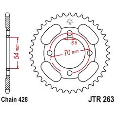 Γραναζι πισω 263.34 /263 34 F Honda Astrea 34 PBR - (10110-301)