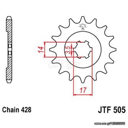 Γραναζι εμπρος 505.13 Kawasaki Kazer/Kriss/Kristar/Dinamik 13Δ - (10100-027)