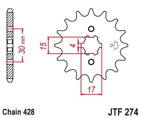 Γραναζι εμπρος 274.14 / FE 8250.14/2166 14 18NC Honda Astrea 14Δ PBR - (10100-198)
