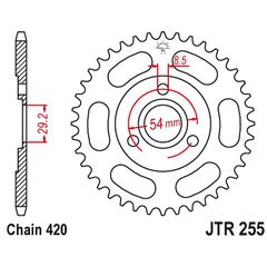 Γραναζι πισω 255.33 Honda Monkey 33T χρυσο - (11810-007)