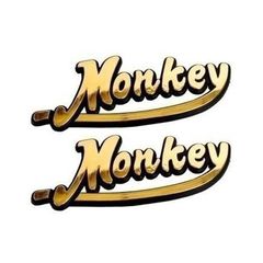 Αυτοκολλητα Monkey αναγλυφα χρυσα σετ - (10380-128)
