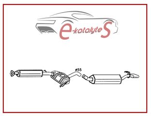 ΟΠΙΣΘΙΑ ΕΞΑΤΜΙΣΗ ALFA ROMEO 155, 2.5 V6, '92-. ΚΑΤΑΛΥΤΕΣ ΑΒΕΕ 