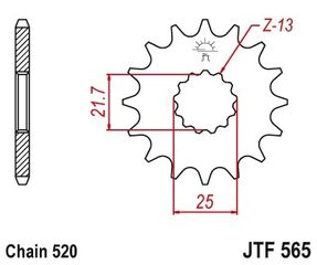 Γραναζι εμπρος 565.14 Yamaha WRF450 κτλ - (10100-265)