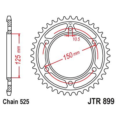 Γραναζι πισω 899.42 KTM  κλπ 42Δ JT - (10110-450)