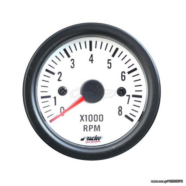 ΣΤΡΟΦΟΜΕΤΡΟ ΛΕΥΚΟ 52MM 2'' WHITE LINE