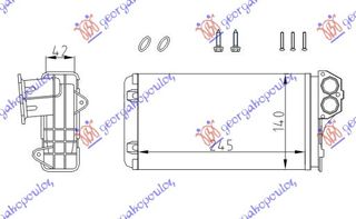 Ψυγείο Καλοριφέρ PEUGEOT 206 Cabrio / 2dr 2000 - 2008 ( CC ) 1.6  ( NFU (TU5JP4)  ) (110 hp ) Βενζίνη #025606500