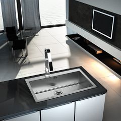 Νεροχύτης Ένθετος 79*50εκ.για ερμάριο 80εκ. Satin Λείος Apell Amalthea 9672