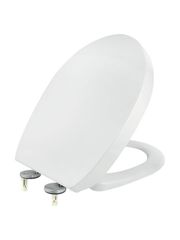 Κάλυμμα Λεκάνης WC 36,5x43-46cm Οπές 14-16cm Αποσπώμενο Soft Close Βακελιτικό Λευκό Elvit 0203