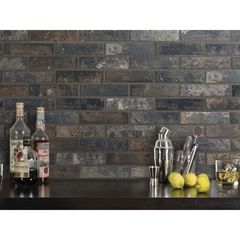 Πλακάκι Τουβλάκι 6*25 εκ. Ceramica Rondine Bristol Dark