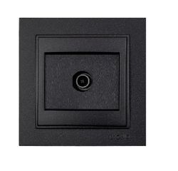 Πρίζα TV τερματική Mono Electric γραφίτης σειρά Despina Metallic