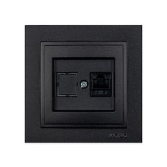 Πρίζα Data RJ45 CAT6 γραφίτης Mono Electric σειρά Despina Metallic