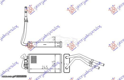 Ψυγείο Καλοριφέρ FORD TRANSIT Van 1995 - 2000 ( EA_ ) 2.0 (EAL, EAS)  ( NSF,NSG  ) (114 hp ) Βενζίνη #056406500