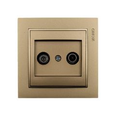 Πρίζα τηλεόρασης TV + SAT τερματική Mono Electric τιτάνιο Despina Metallic